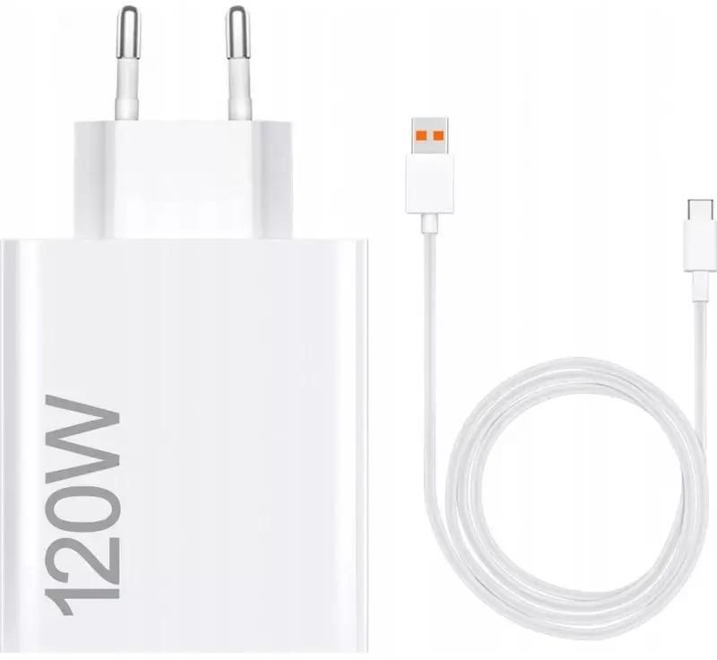 Сетевое зарядное устройство Xiaomi 120W HyperCharge Combo (Type-A) EU,  USB,  120Вт,  6A,  белый [bhr9462eu]